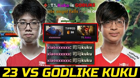 T1 KUKU VS 23SAVAGE GODLIKE BEASTMASTER VS RAZOR TURNAROUND DOTA 2