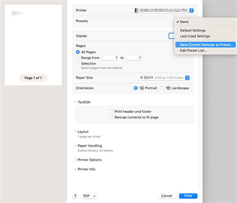 Registering Frequently Used Print Settings