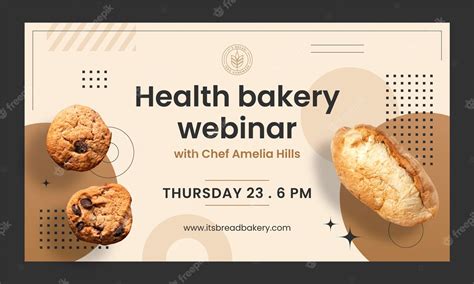 Free Vector Flat Design Bakery Shop Webinar Template