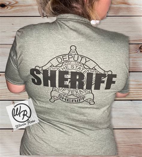 Sheriff Deputy Shirt Customizable For Law Enforcement And Etsy