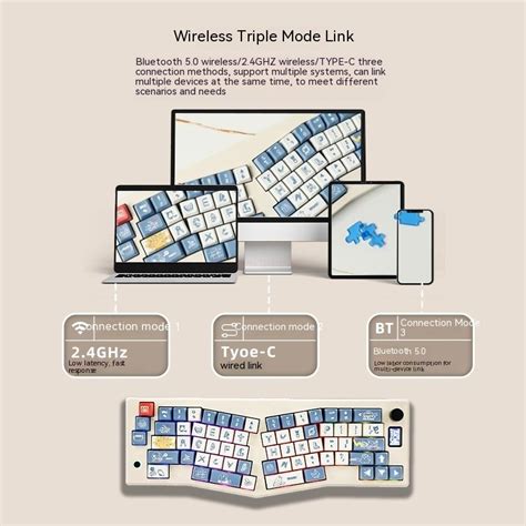 Cidoo Abm Alice Layout Keys Via Programmable Hot Swappable Bluetooth Ghz Type C Wired