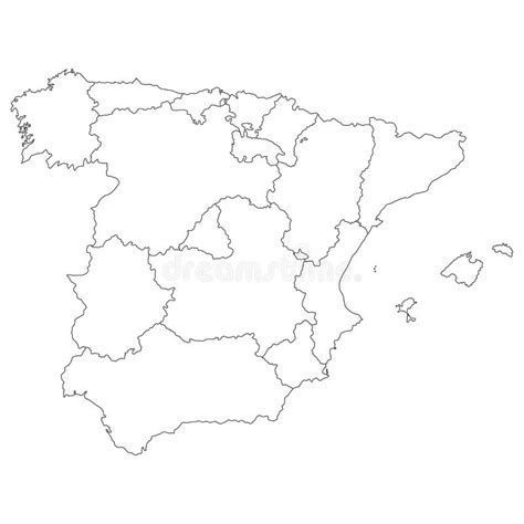 Blank Political Map Of Spain - Gratia Georgianne