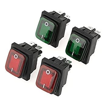 Amazon 4 Pcs Set Red Green Light DPST ON Off Snap In Boat Rocker