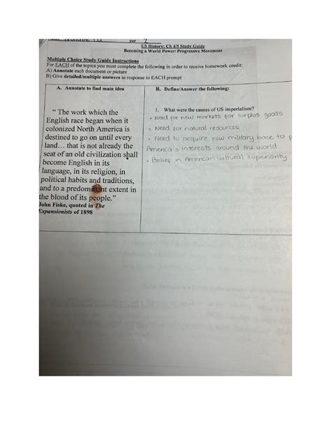 US History Chapter 4 Study Guide - World History 100 - Studocu
