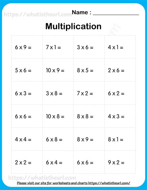 Multiplication 1 10 Worksheet For Grade 3 5 Your Home Teacher