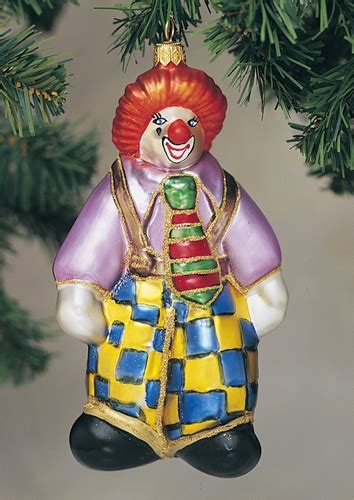 The Cottage Shop Polish Glass Hand Painted Clown Christmas Ornament