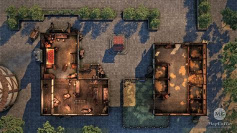 Mapguffin Stables And Smithy Interior Lower Animated Battlemap