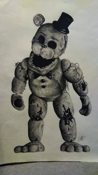 My Drawing Of Withered Golden Freddy Fivenightsatfreddys Fnaf