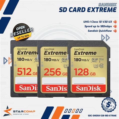 Jual Sandisk Extreme Sdxc Uhs I Card Gb Gb Gb Mb S Sd