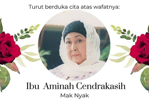 SINDO Hi Lite Profil Aminah Cendrakasih Yang Meninggal Di Usia 84 Tahun