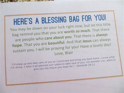Blessing Bags For The Homeless Blair Blogs Blessing Bags Blessed