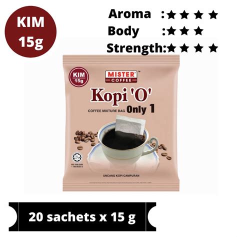 [mister Coffee] Traditional Kopi Uncang ‘o’ Coffee Bag Only 1 Kim Blend 15g X 20’s Shopee