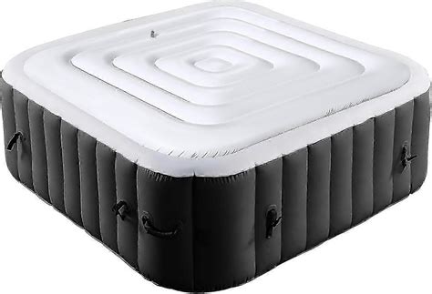 4 4Ft Inflatable Hot Tub Cover Energy Saving Lid For Square Hot Tub Foldable Protective Rain