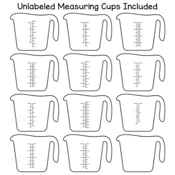 12 Measuring Cup Clip Art