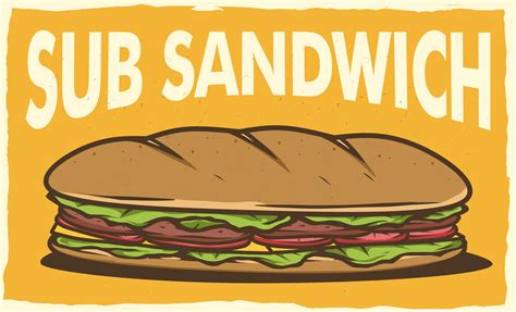 Sandwich Poster Design For Print Vector Art At Vecteezy