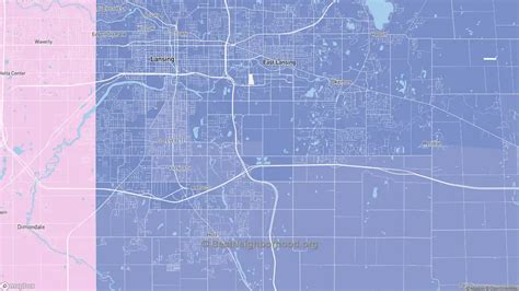 Ingham County Mi Political Map Democrat And Republican Areas In Ingham County