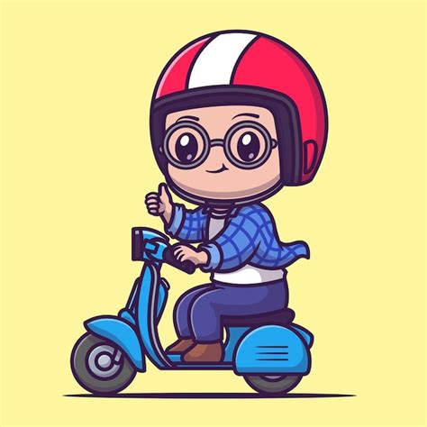 Premium Vector Cute Courier Delivery Package Cartoon Vector Icon