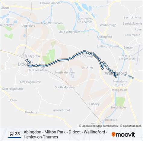 33 Route: Schedules, Stops & Maps - Didcot (Updated)