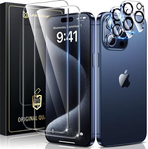 ivoler 3 3 Stück Panzer Schutz Glas Kompatibel für iPhone 15 Pro Max 6