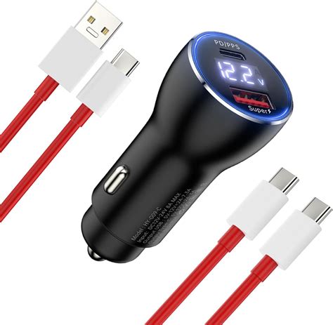 Amazon SuperVooc 100W 80W Car Charger Warp Charge 65W For OnePlus