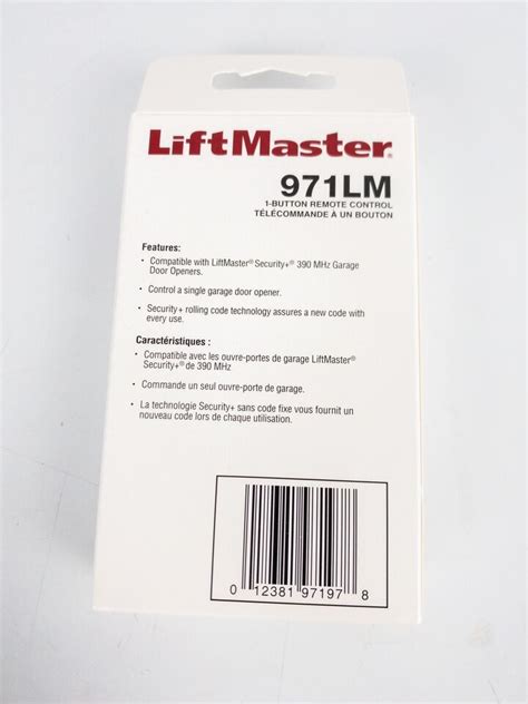 Liftmaster Lm Button Security Garage Door Opener Remote Control