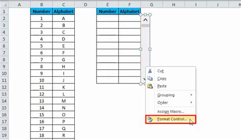 Insert A Scroll Bar In Excel Cell