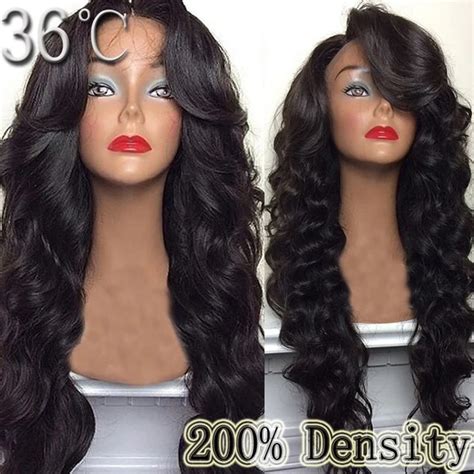 Long Soft Thick Wig 200 Density Human Hair Wig Loose Wave Brazilian