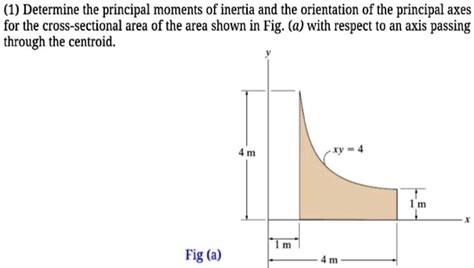 SOLVED Determine The Principal Moments Of Inertia And The Orientation