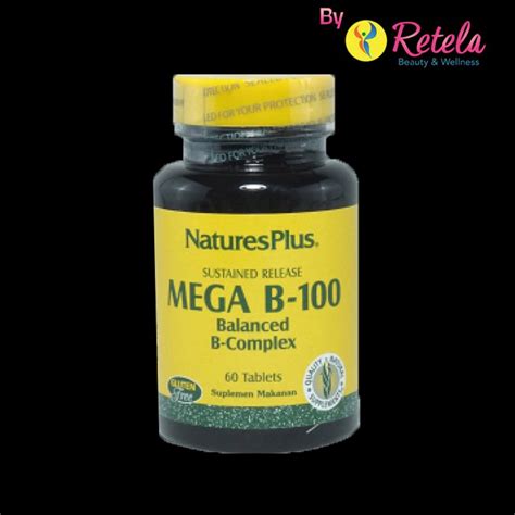 Jual Nature S Plus Mega B 100 Sustained Release 1 Botol Isi 60 Tablet Shopee Indonesia