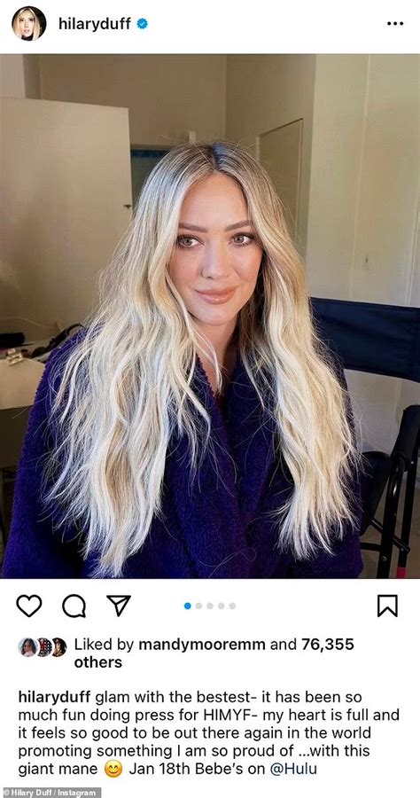 Hilary Duff Shows Off Her Blonde Locks During A Hair Care Session In