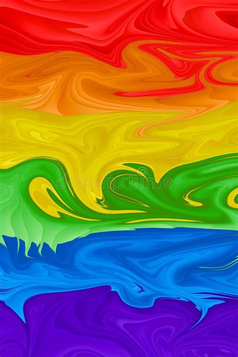 Imagen Borrosa Movimiento De Una Bandera Gay Del Arco Iris Durante