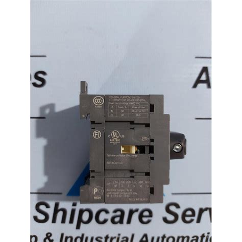 ABB OT16F3 GENERAL PURPOSE SWITCH 20A 600VAC| Atlas Shipcare Services