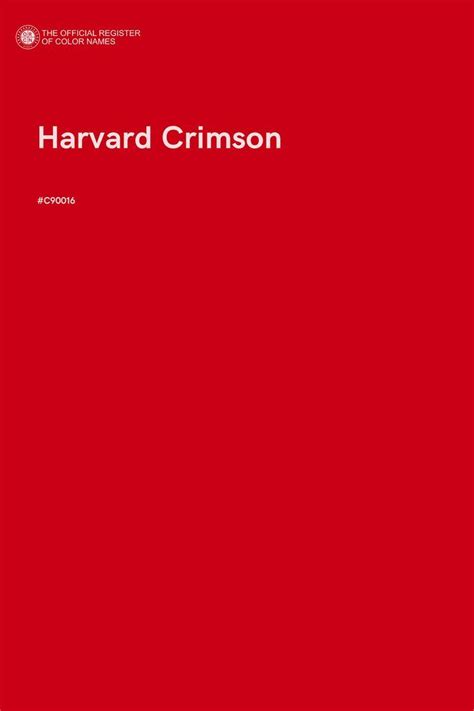 Harvard Crimson Color | Pantone colour palettes, Red colour palette ...