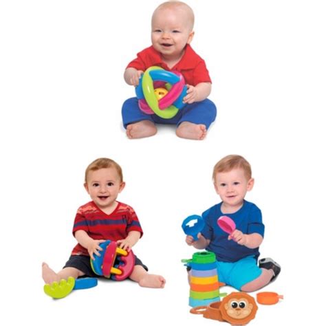 Kit de Brinquedos Didático Bola Maluquinha Baby Gomos Empilha