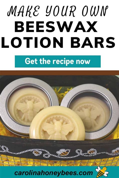 How To Make Beeswax Lotion Bars Carolina Honeybees Homemade Lotion