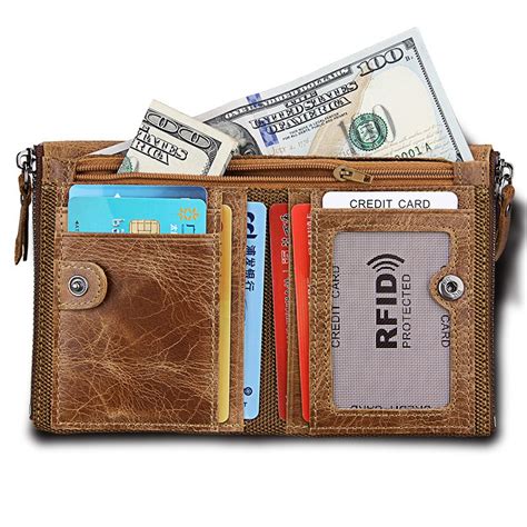 Retro Bifold Genuine Leather Wallets Rfid Blocking Wholesale