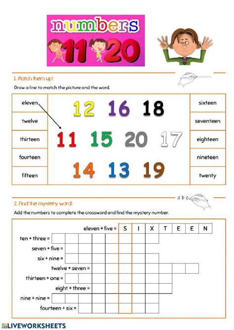 Numeros En Ingles Liveworksheets