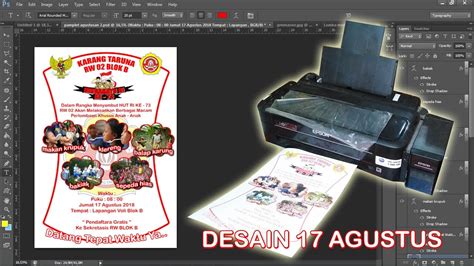 Cara Mudah Desain Pamflet Acara Agustusan Youtube