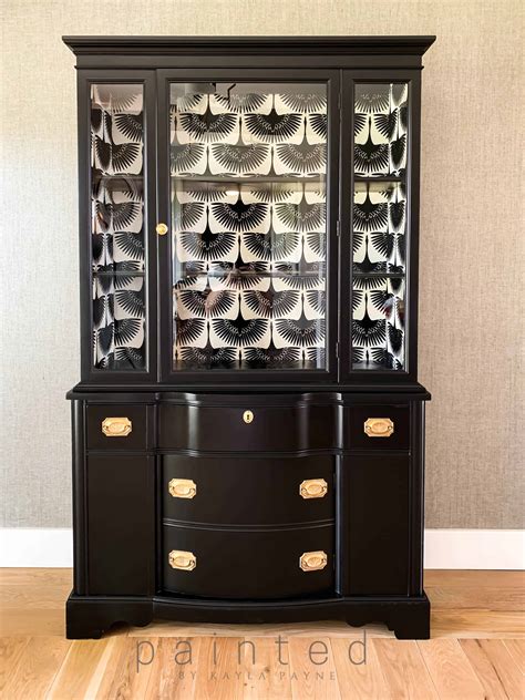 Black Painted China Cabinet By Kayla Payne