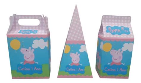 Kit Caixinhas Personalizadas Mimos Peppa Pig Nome E Idade Mercadolivre