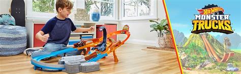 Hot Wheels Monster Trucks Scorpion Sting Raceway Track Set With Toy Truck Hot Wheels Car
