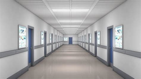 Hospital Hallway Corridor 3d Model Cgtrader