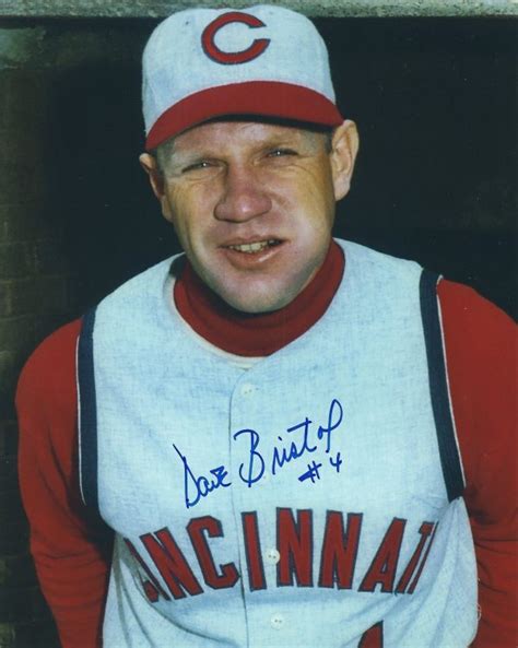 AUTOGRAPHED DAVE BRISTOL 8X10 Cincinnati Reds Photo Main Line Autographs