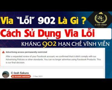 Cách Sử Dụng Via Lỗi Kháng 902 Tài Khoản Quảng Cáo Facebook Bị Hạn