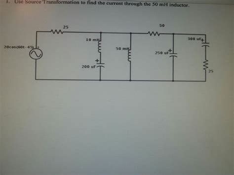 Solved Use Source Transformation To Find The Current Through