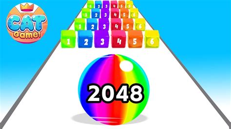 ⭐play More Tiktok Games 2048 Gameplay Relax And Satisfying Mobile Ball Run Jelly Run 2048 Youtube