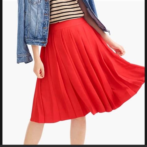 J Crew Skirts Jcrew Doublepleated Midi Skirt Poshmark