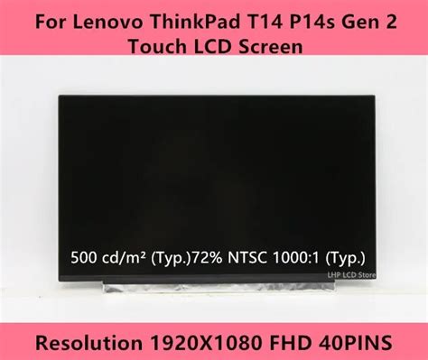 5d11a24588 14 0 Inch Fhd 40 Pin New For Lenovo Thinkpad T14 P14s Gen 2 Touch Lcd Screen Display