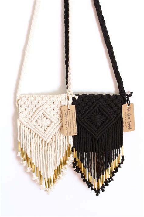 Macrame Purse Boho Crossbody Bag Macrame Bag Boho Etsy