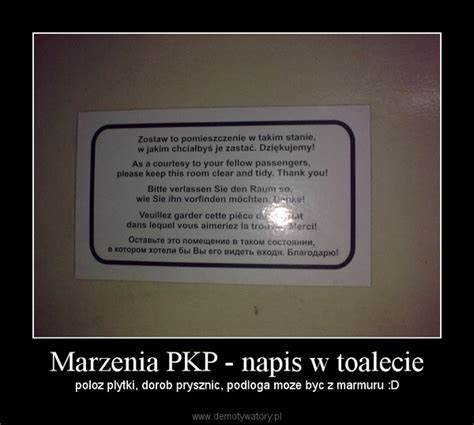 Marzenia PKP Napis W Toalecie Demotywatory Pl